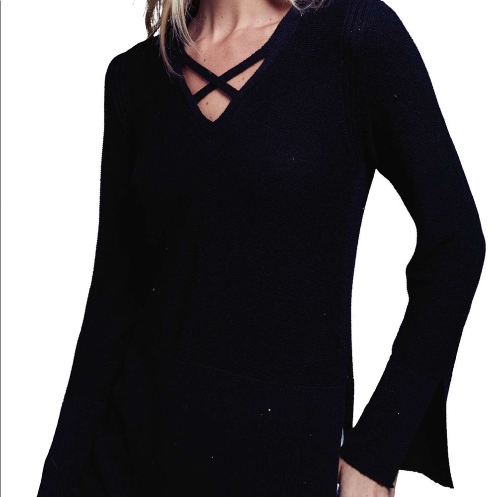 Crisscross Tunic Sweater